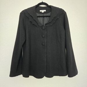 Pendleton‎ M Black Wool Three Button Coat